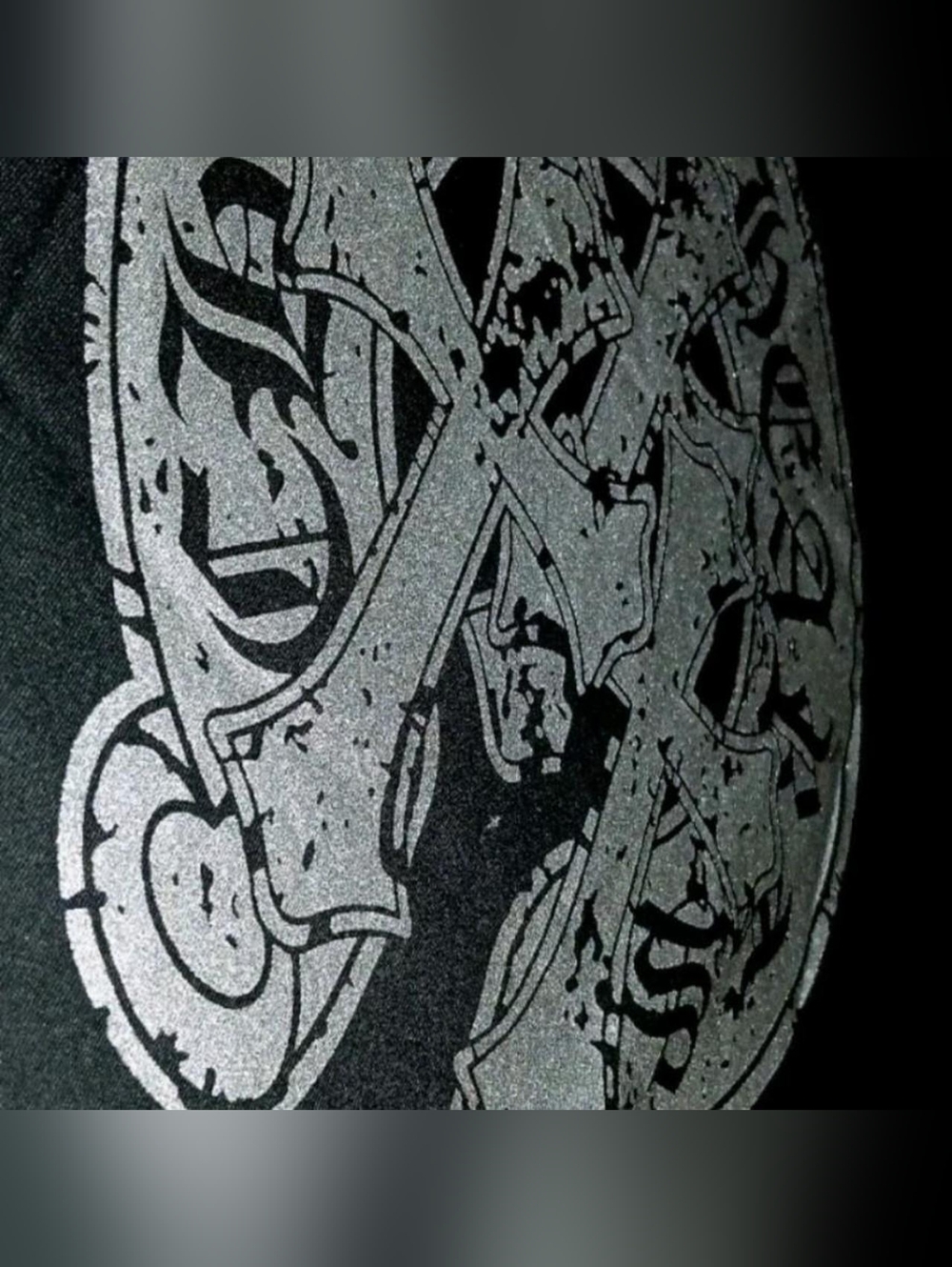 Chrome Hearts Multi-Cross Graphic Tee Black with Silver Print
